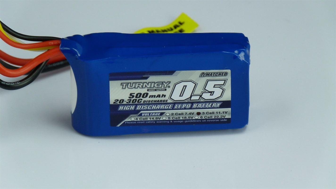 TWIN PACK Turnigy 500mah 20-30c 3s lipo battery Lipo Pack - NEW - UK SELLER