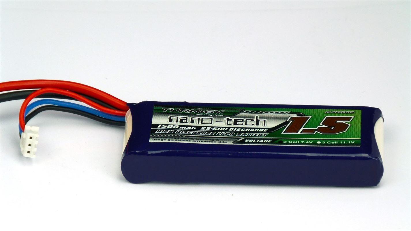 Turnigy nano-tech 1500mah 3S 25~50C Lipo Pack - NEW - UK SELLER