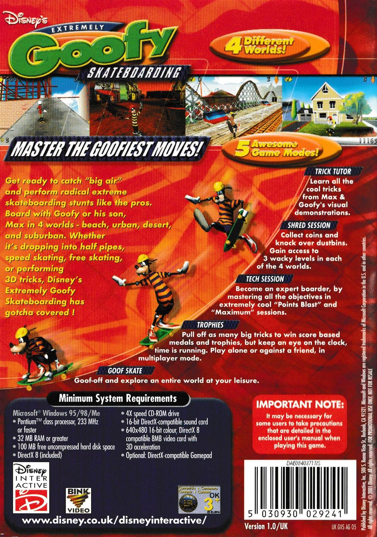 Extremely Goofy Skateboarding - Classic Windows PC Game