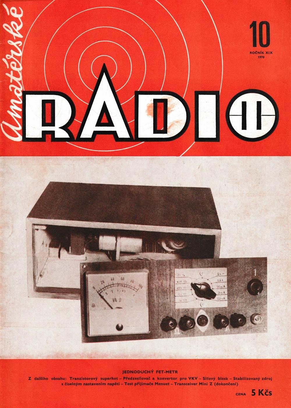 AmatÃ©rskÃ© Radio 10.  XIX ÄŒÃSLO 10 RoÄnÃ­k  1970